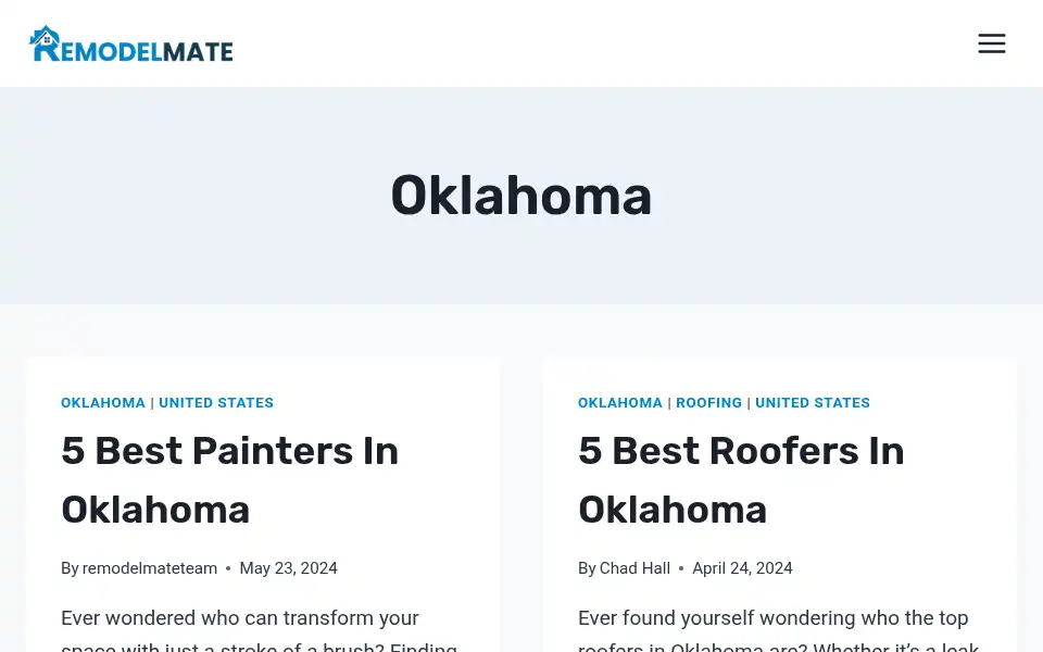 Screenshot of remodelmate.com