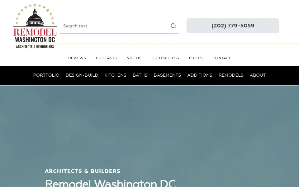 Screenshot of remodelwashingtondc.com