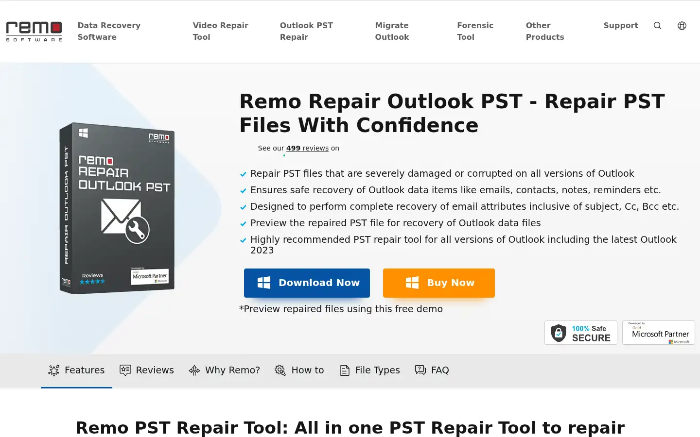 Screenshot of remosoftware.com