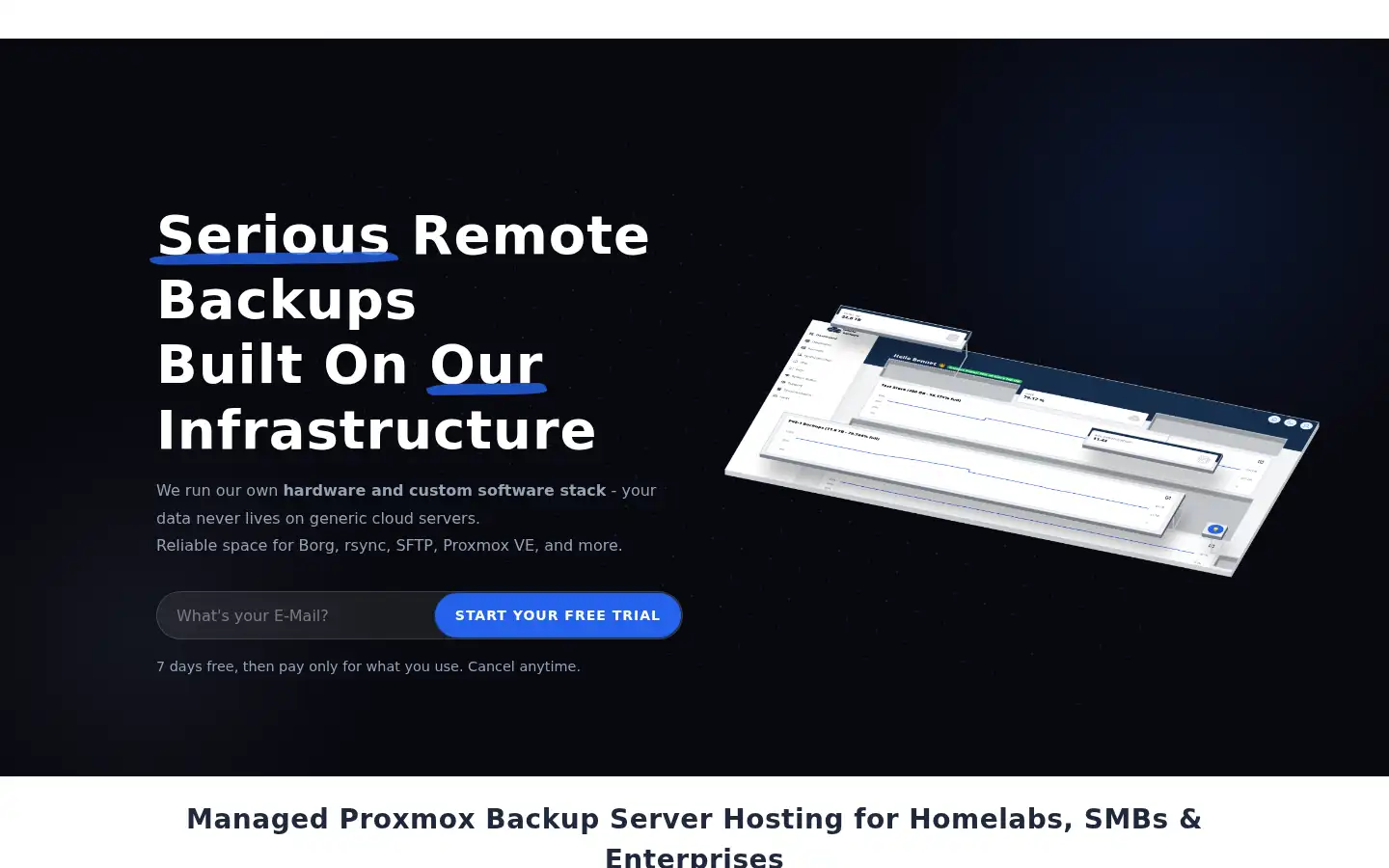 Screenshot of remote-backups.com