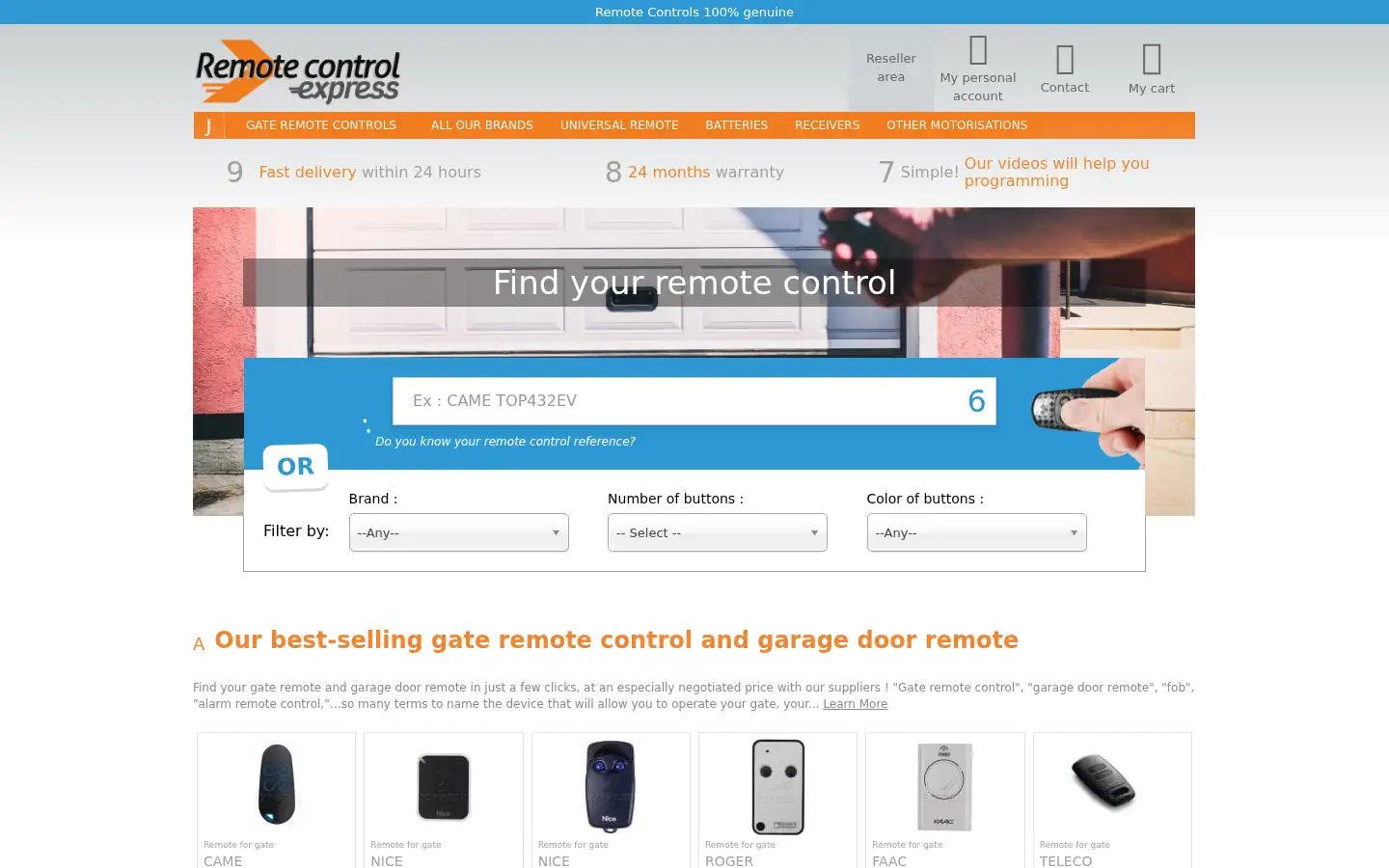 Screenshot of remotecontrol-express.co.uk