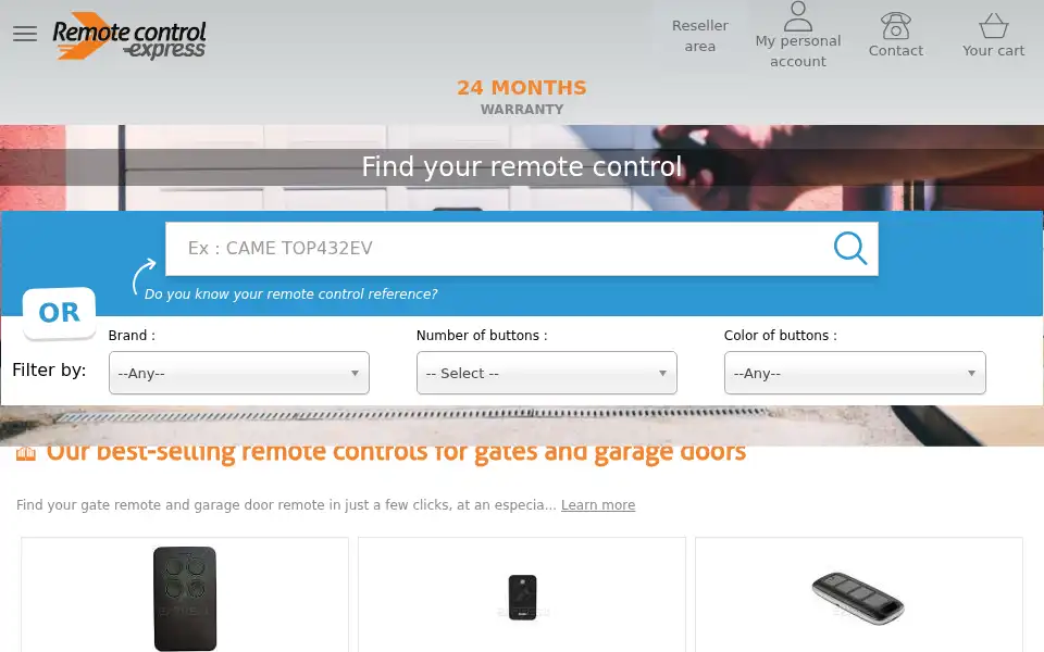 Screenshot of remotecontrol-express.com