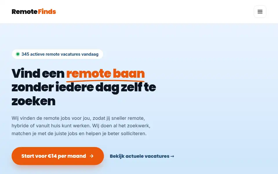 Screenshot of remotefinds.nl