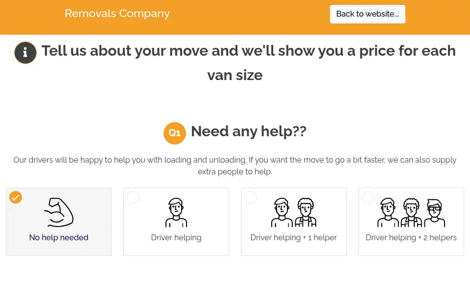 Screenshot of removals.company