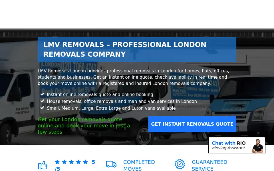 Screenshot of removalslondon.co