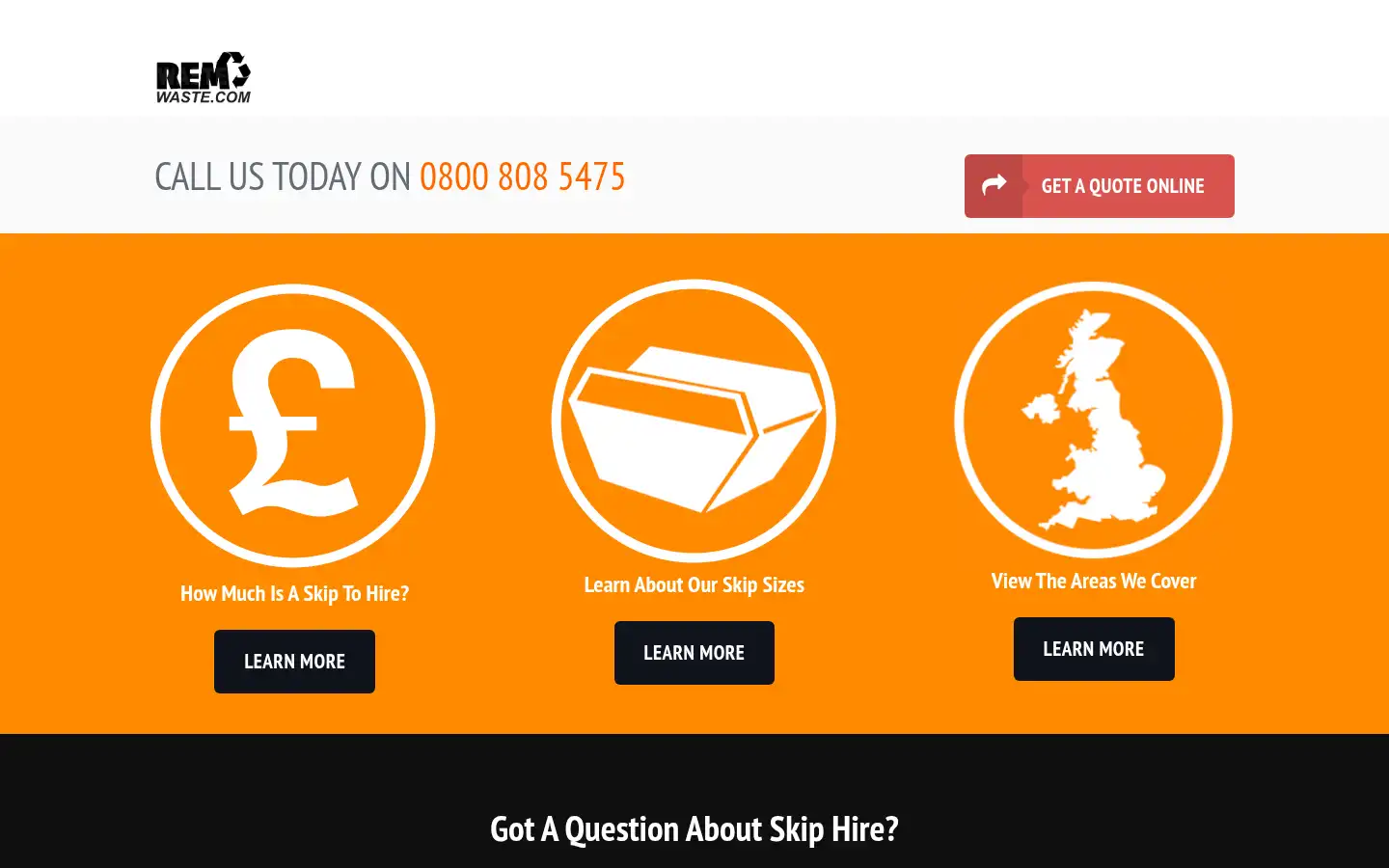 Screenshot of remwaste.com