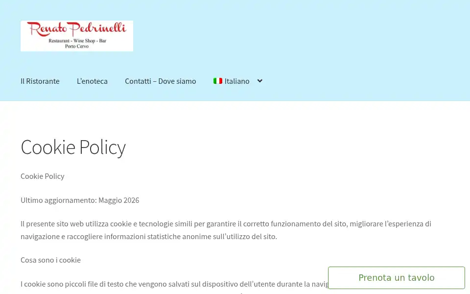 Screenshot of renatopedrinelli.it
