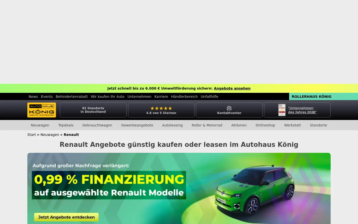 Screenshot of renault-koenig.de