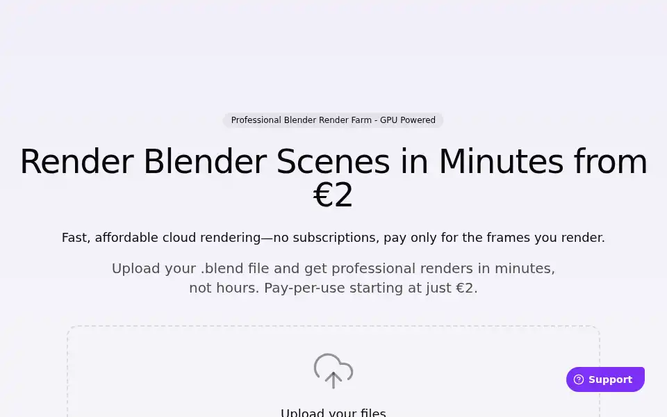 Screenshot of renderday.com