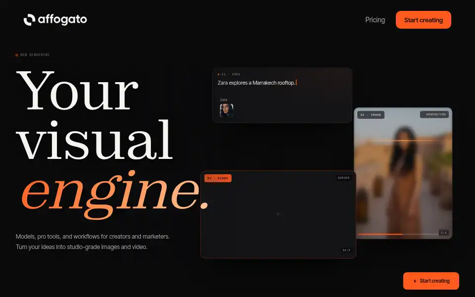 Screenshot of rendernet.ai