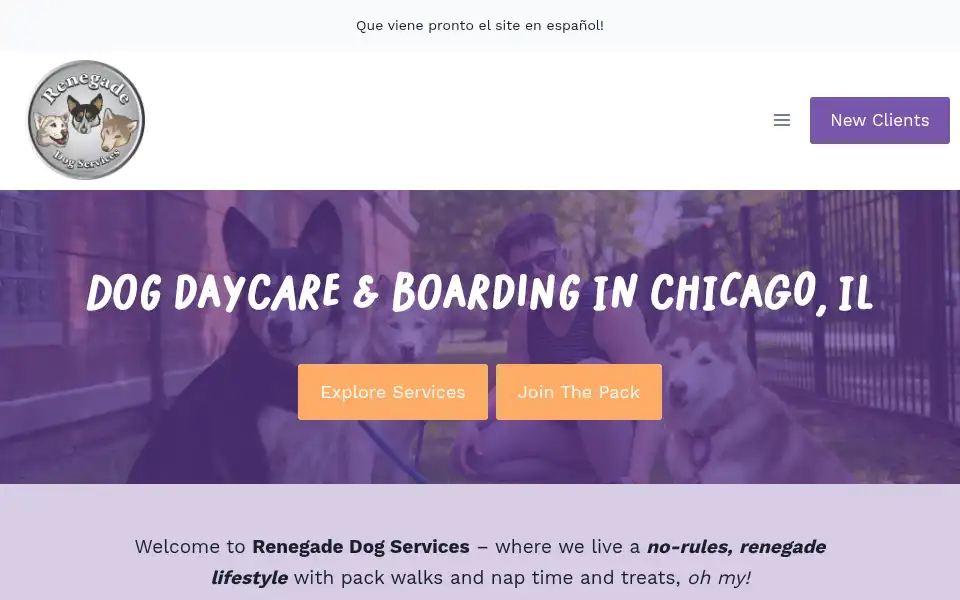 Screenshot of renegadedogservices.com