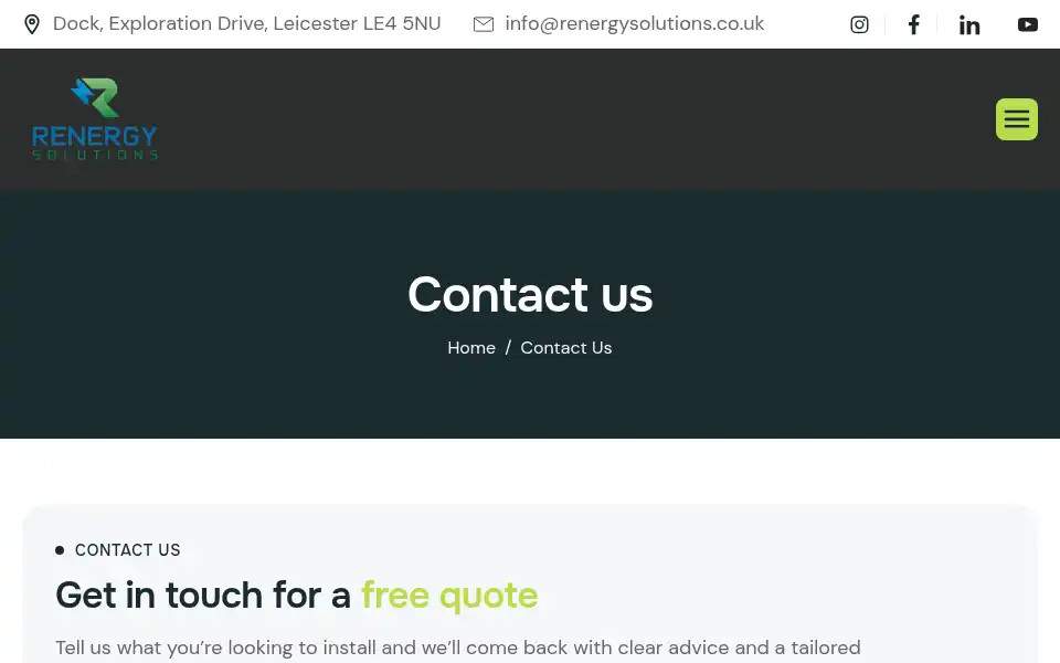 Screenshot of renergysolutions.co.uk