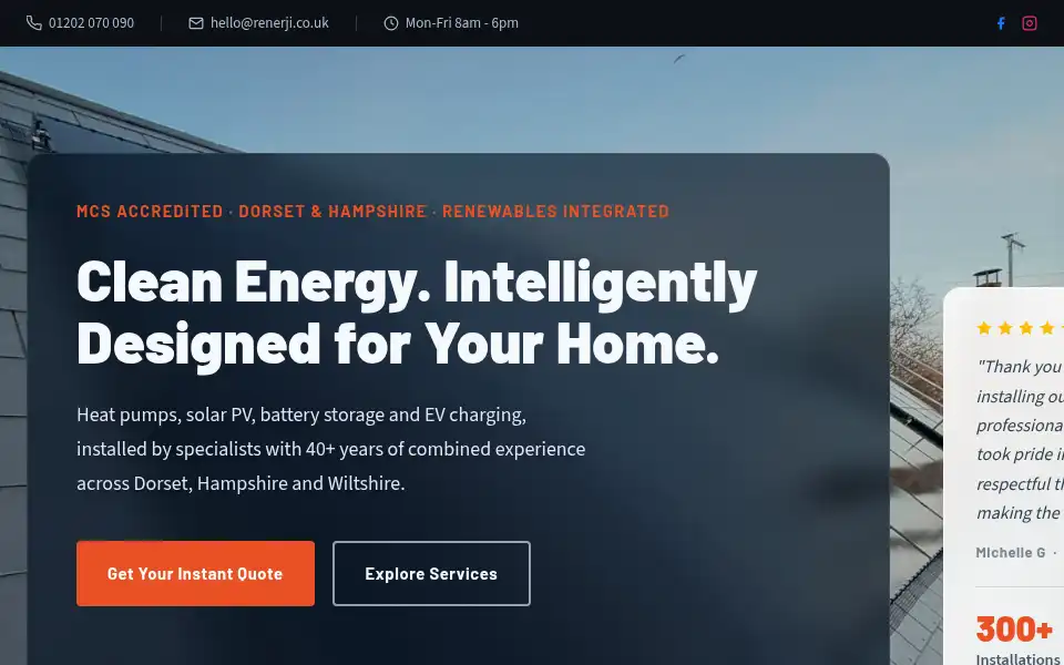Screenshot of renerji.co.uk