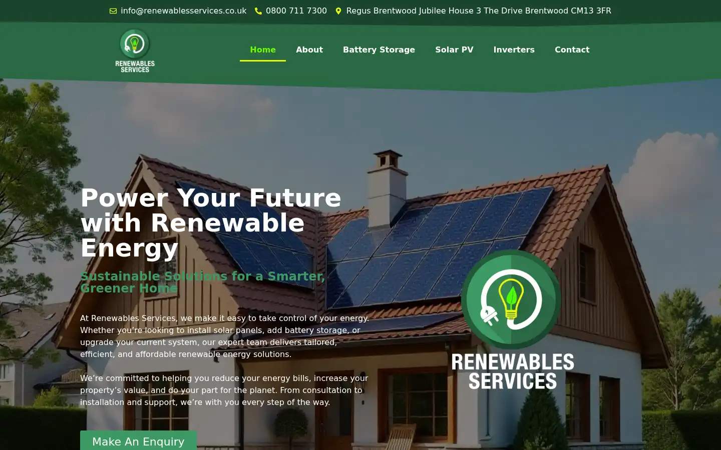 Screenshot of renewablesservices.co.uk