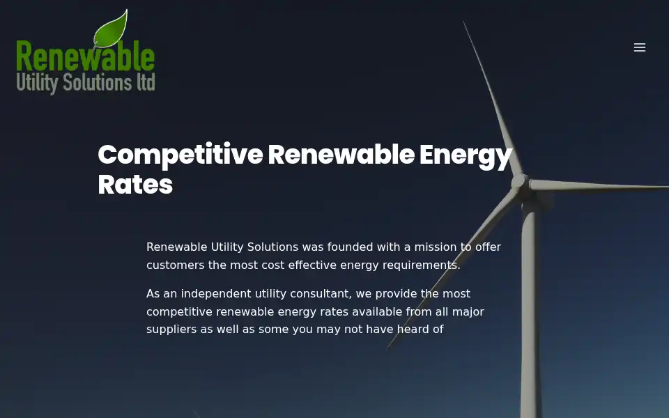 Screenshot of renewableutilitysolutions.com
