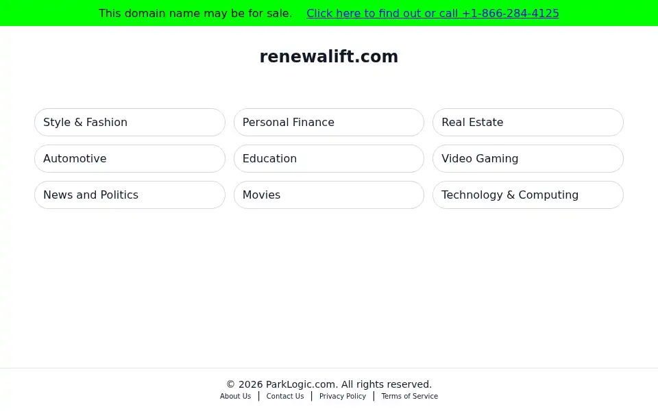 Screenshot of renewalift.com