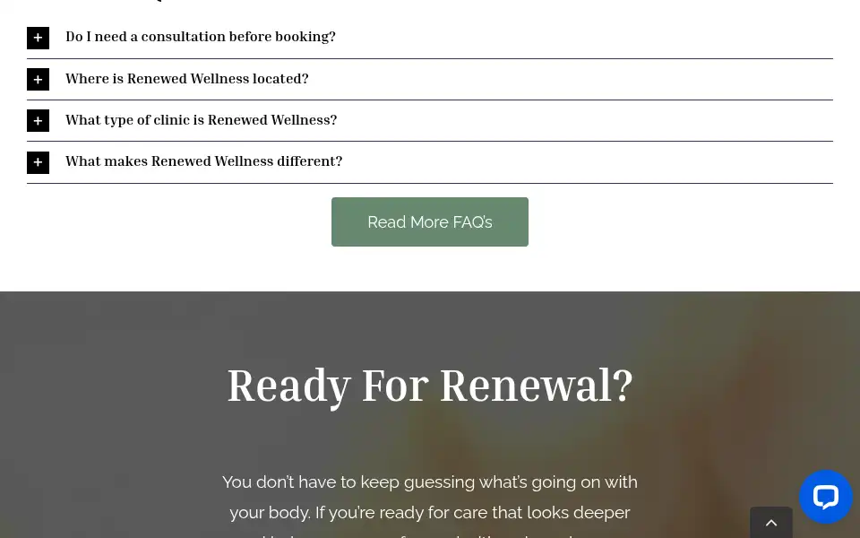 Screenshot of renewedwellnesscg.com