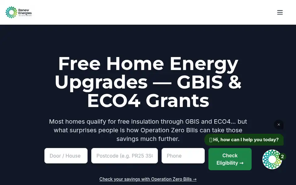 Screenshot of renewenergiesltd.co.uk