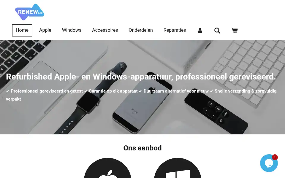 Screenshot of renewlab.nl