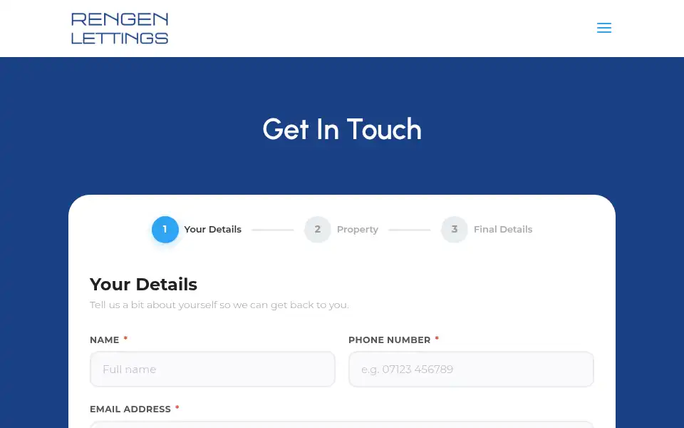 Screenshot of rengenlettings.co.uk