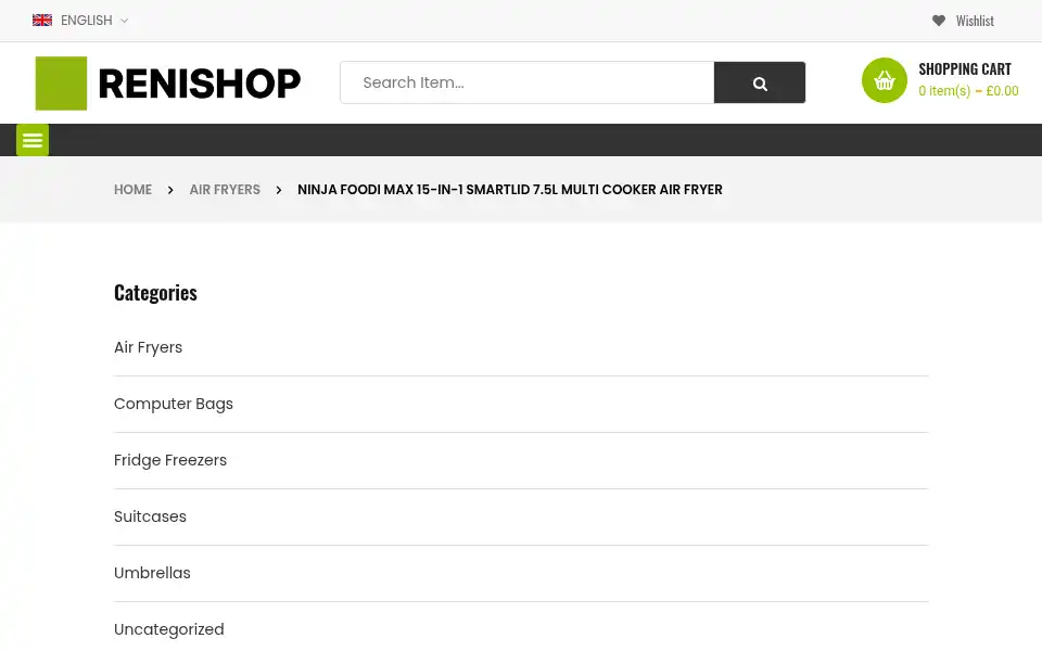 Screenshot of renishop.com