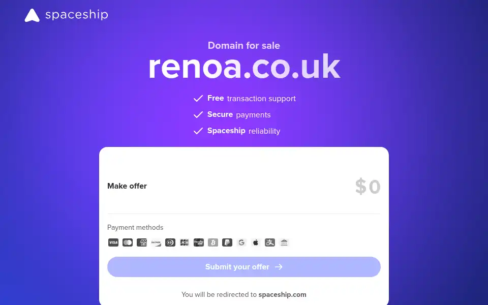 Screenshot of renoa.co.uk
