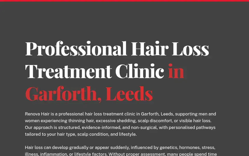 Screenshot of renovahair.co.uk