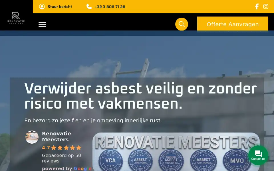 Screenshot of renovatie-meesters.be