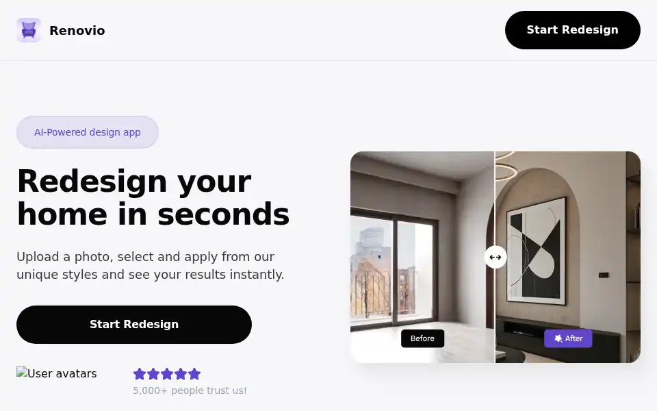 Screenshot of renovio.tech