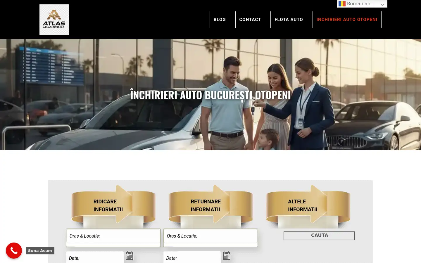Screenshot of rent-a-car-otopeni.ro