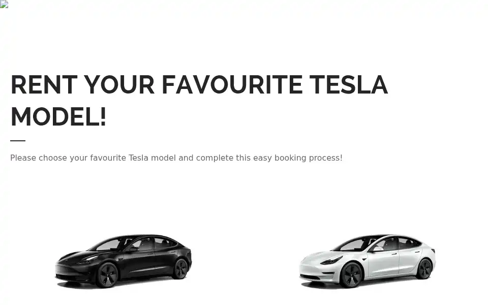 Screenshot of rent-a-tesla.hr