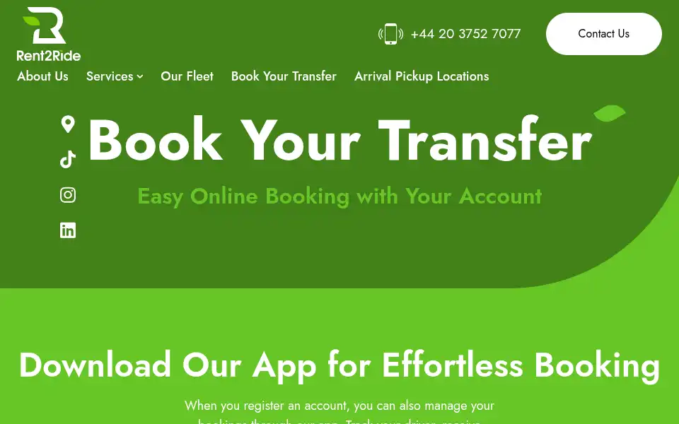 Screenshot of rent2ride.com
