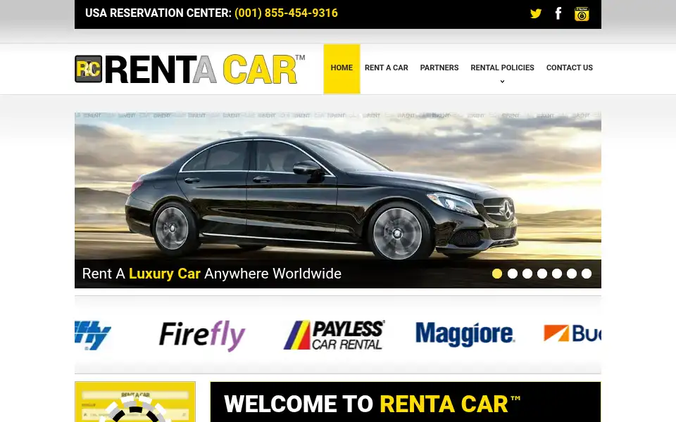 Screenshot of renta-car.com
