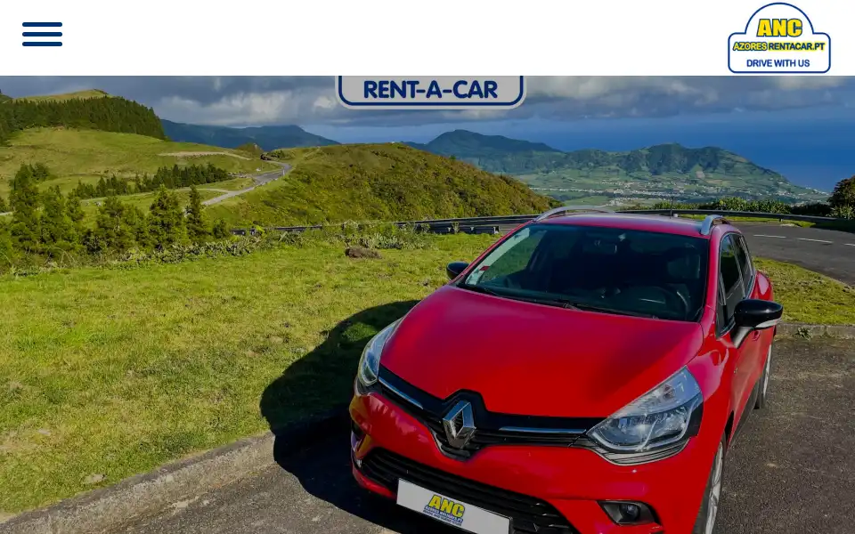 Screenshot of rentacar.azoresholidays.pt