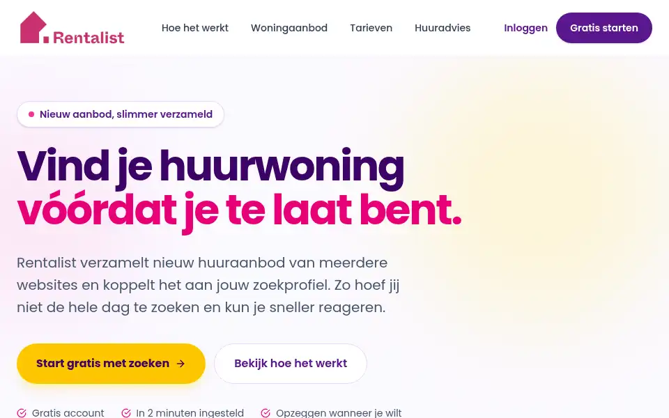 Screenshot of rentalist.nl