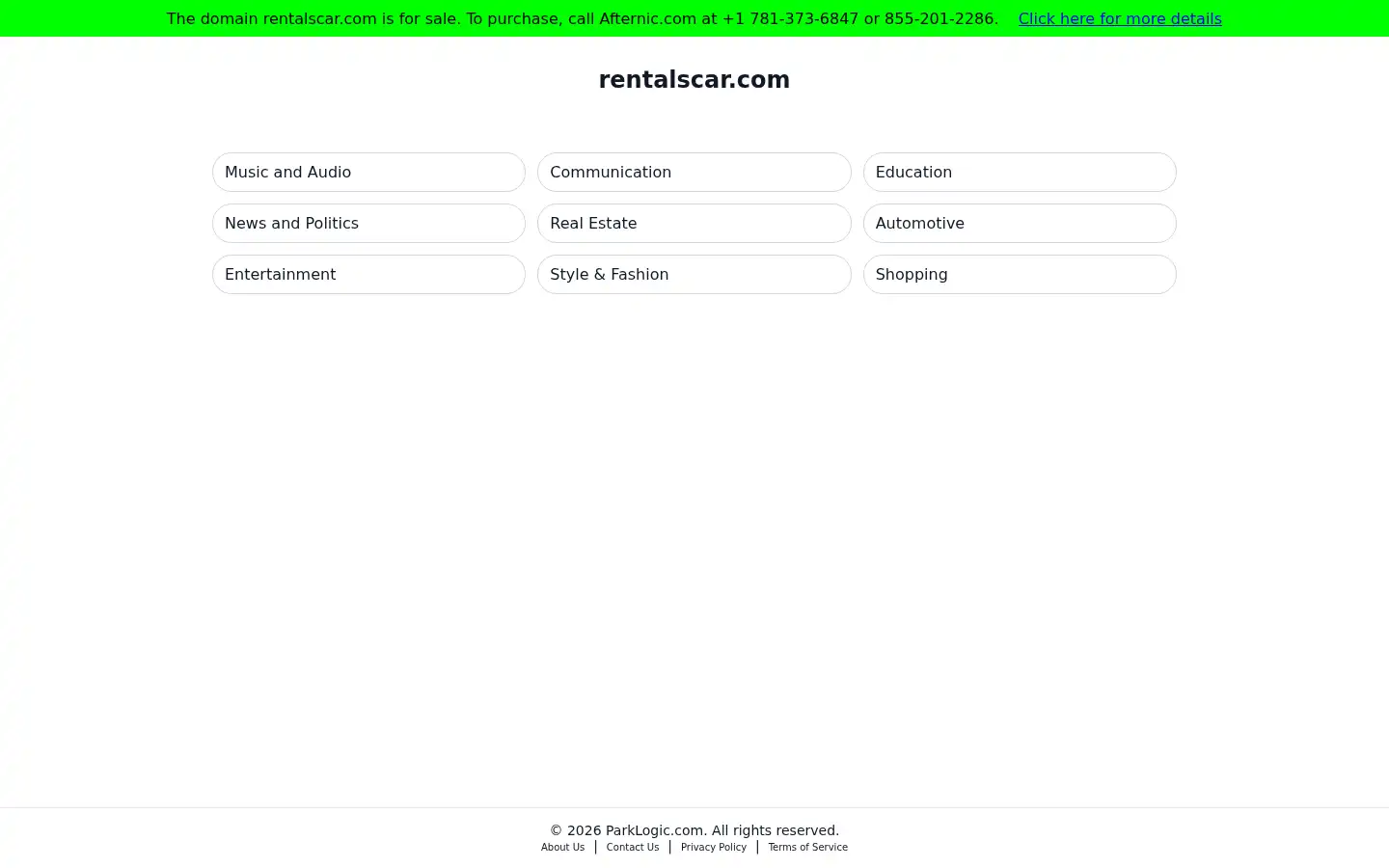 Screenshot of rentalscar.com