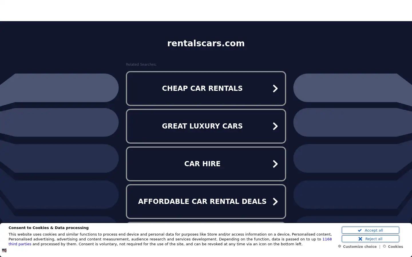 Screenshot of rentalscars.com