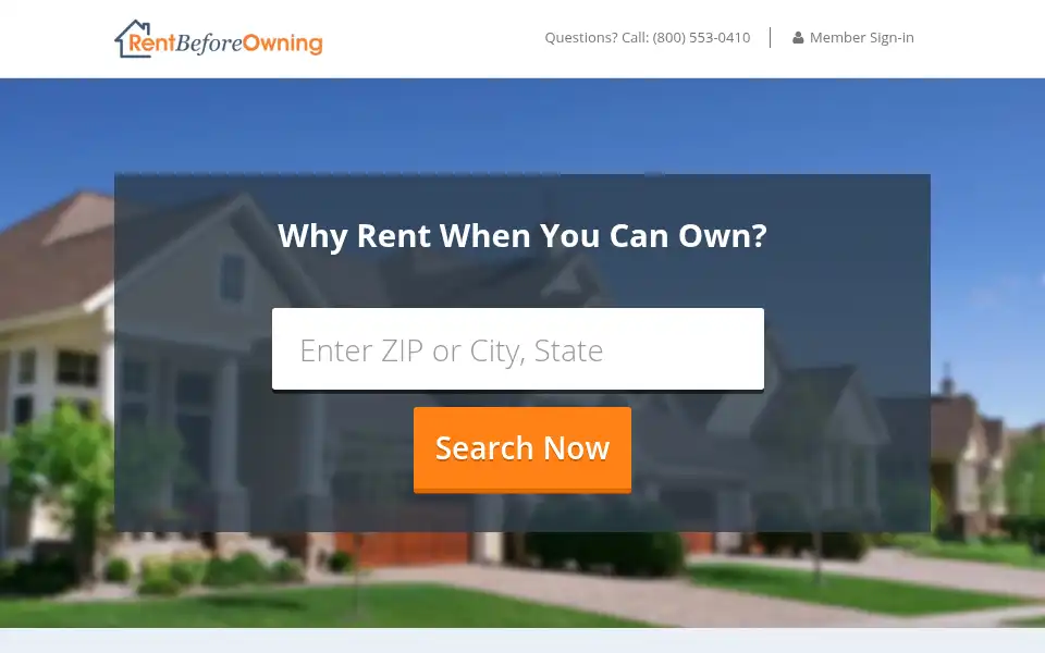 Screenshot of rentbeforeowning.com