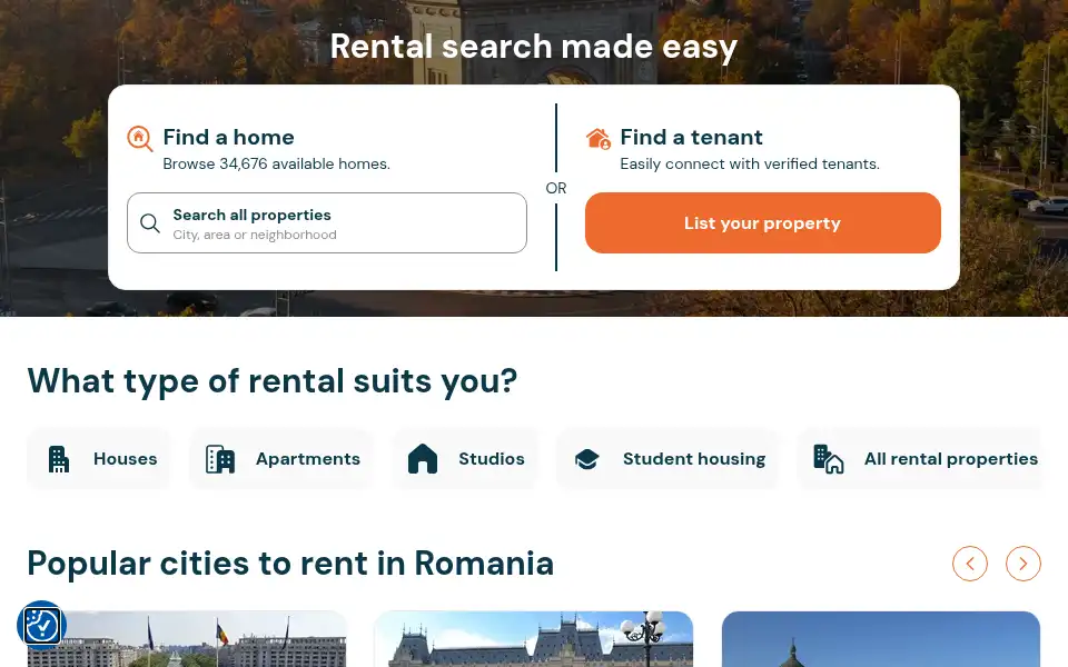 Screenshot of renthero.ro