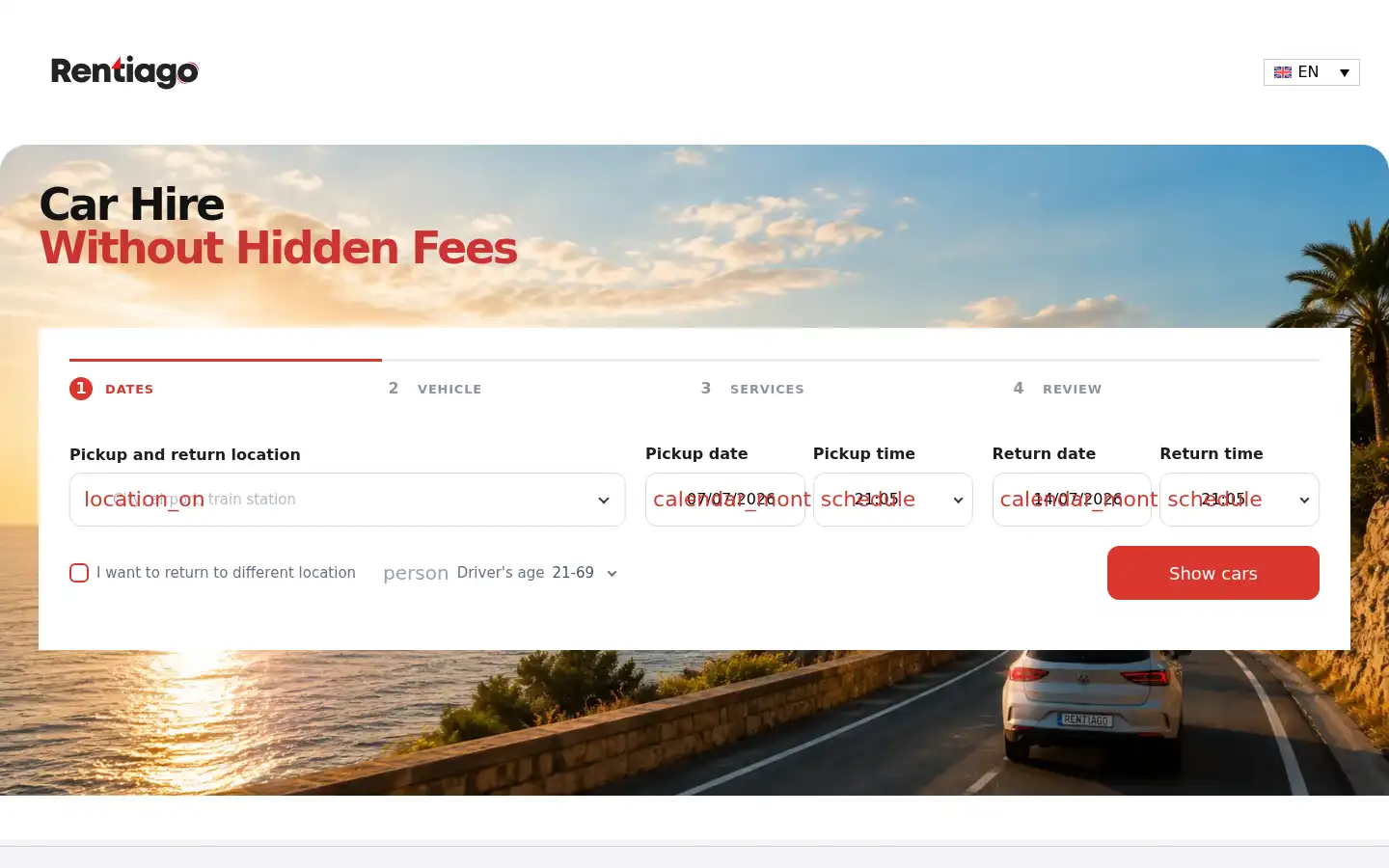 Screenshot of rentiago.com