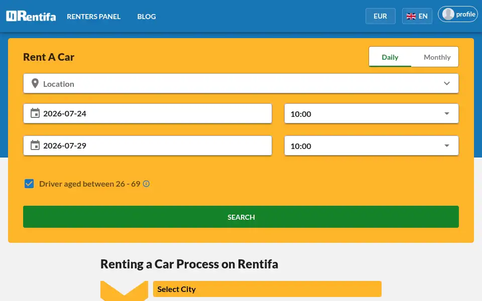 Screenshot of rentifa.com