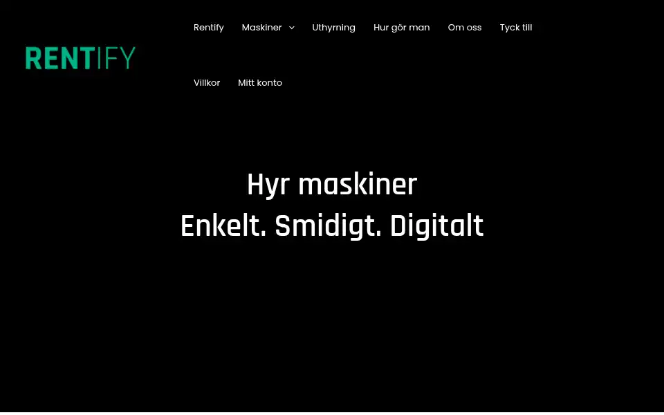 Screenshot of rentify.nu