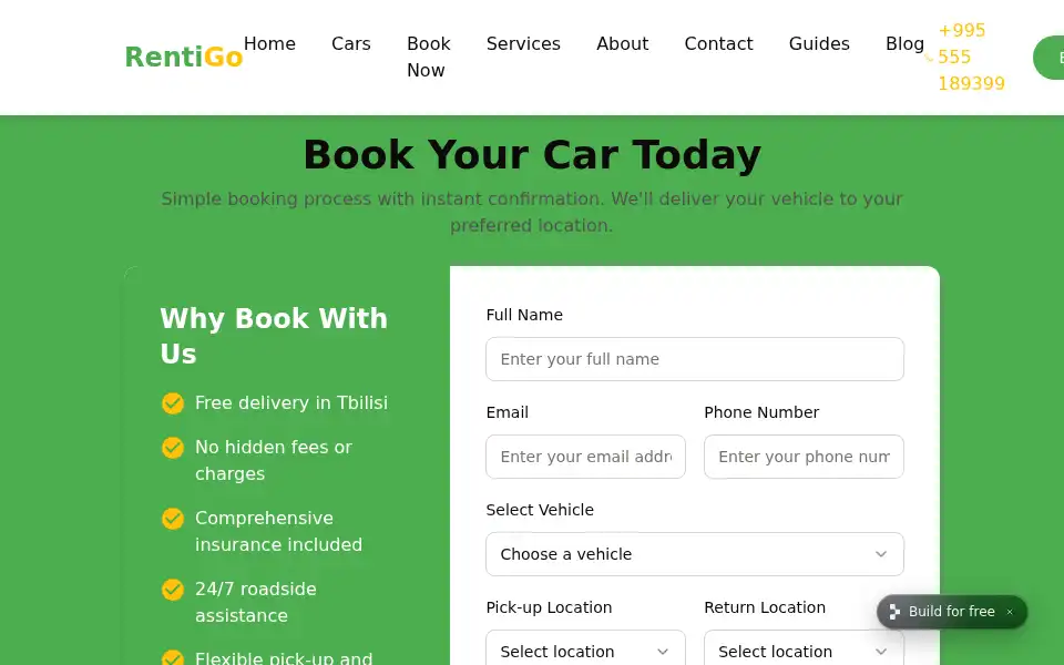 Screenshot of rentigo.ge