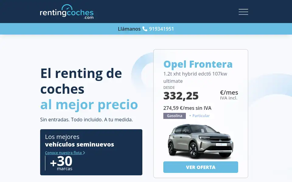 Screenshot of rentingcoches.com