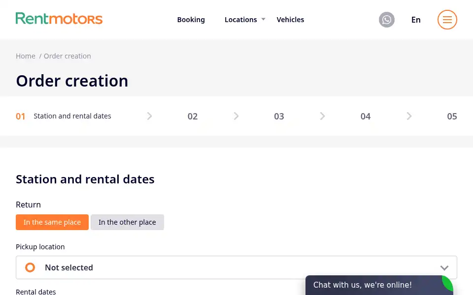 Screenshot of rentmotors.ge