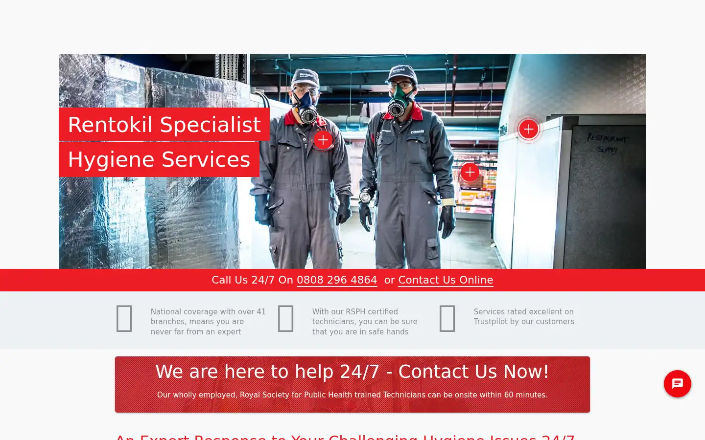 Screenshot of rentokil-hygiene.co.uk