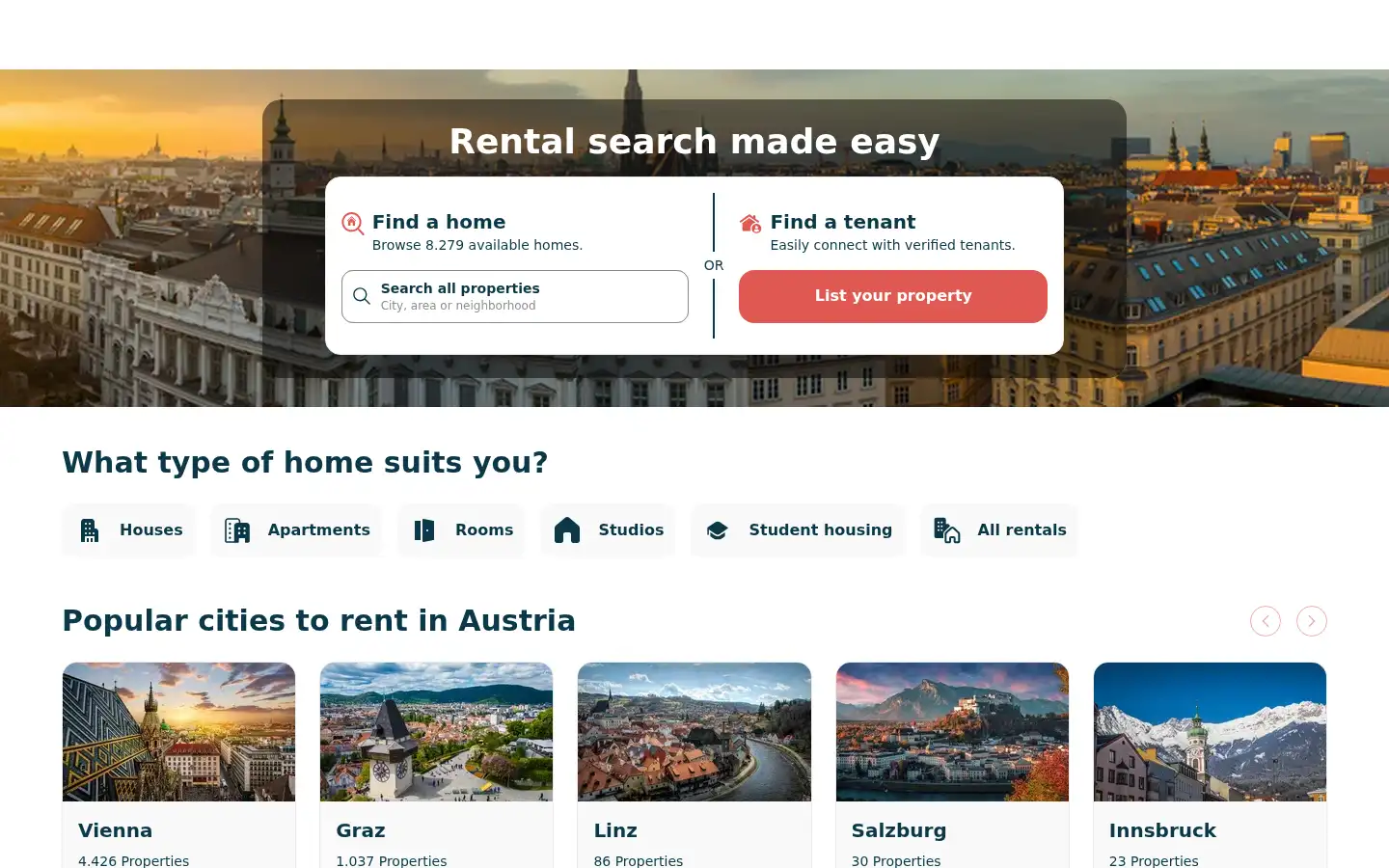 Screenshot of rentola.at