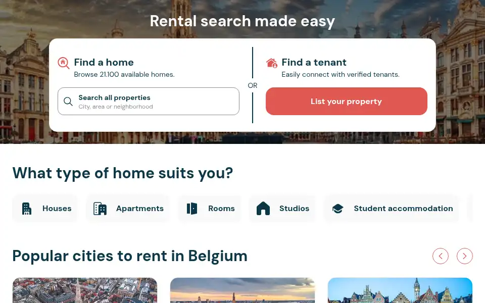 Screenshot of rentola.be
