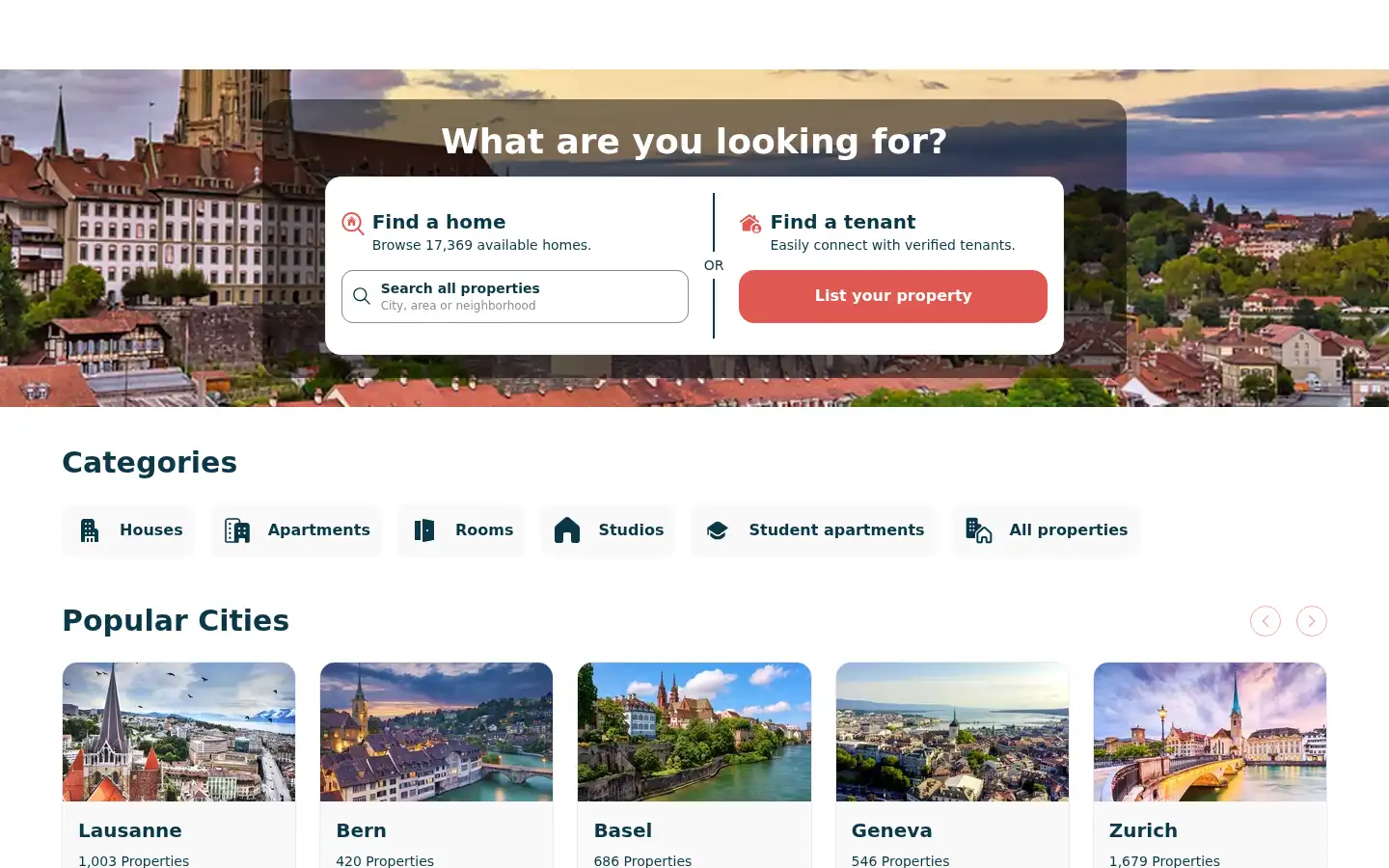 Screenshot of rentola.ch