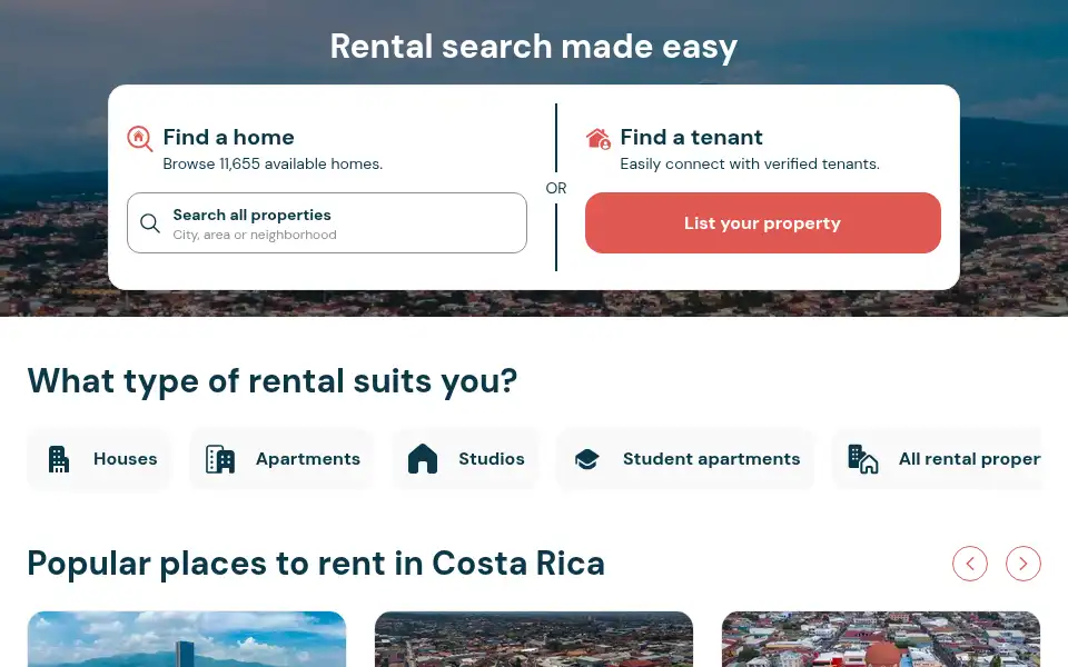 Screenshot of rentola.cr